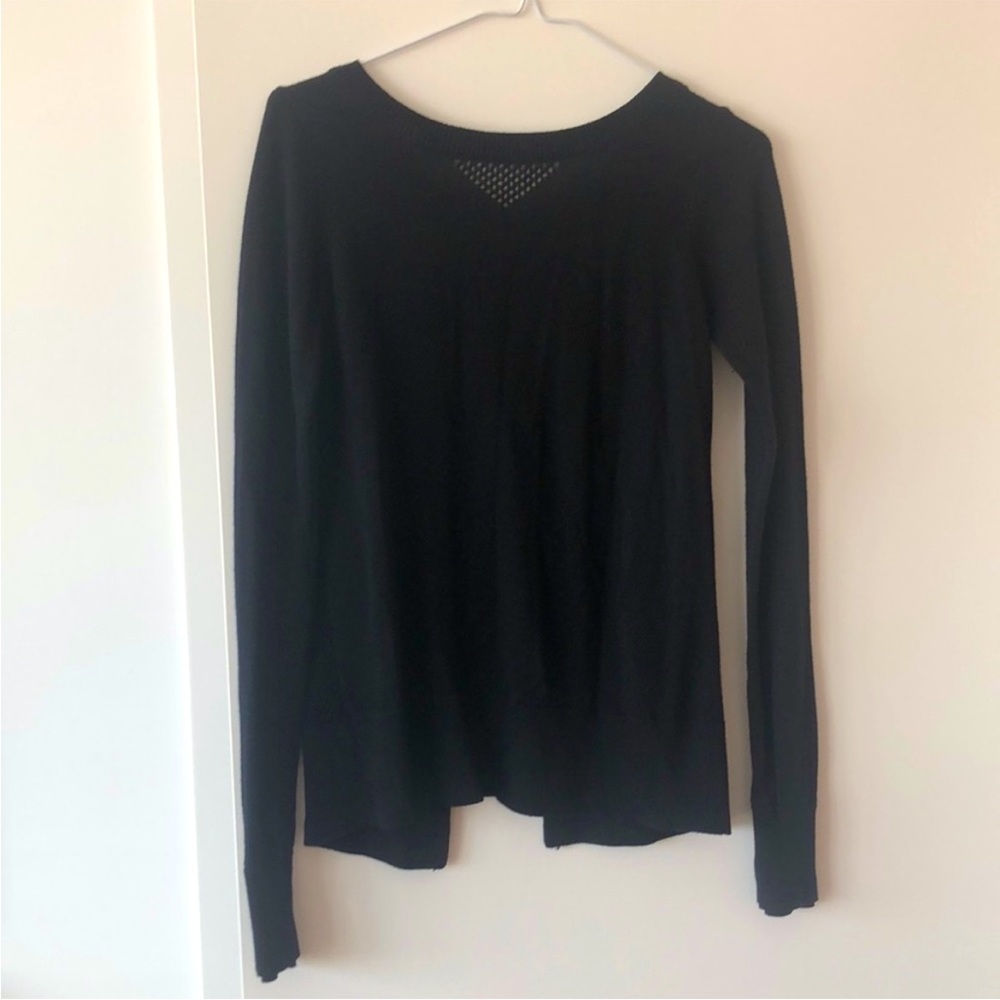 Lululemon Black Cross Back Button Closure Sweater, S